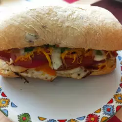 Чабата сандвич с Халуми