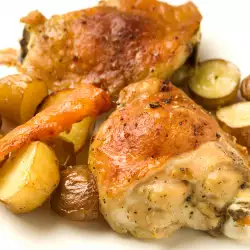 Пиле с кашкавал и картофи