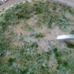 Млечна супа с овесени ядки и копър