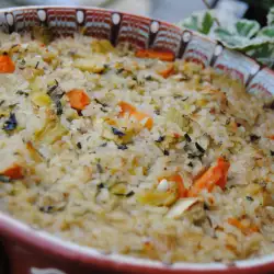 Постни тиквички с ориз на фурна