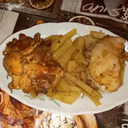 Пиле с картофи и горчица