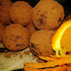 Шоколадови трюфели с портокалов аромат