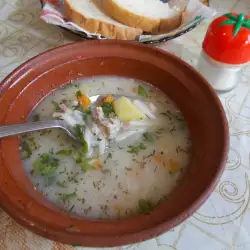 Свински джолан супа с фиде и картофки