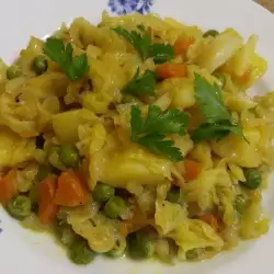 Индийско ястие със зеле и картофи
