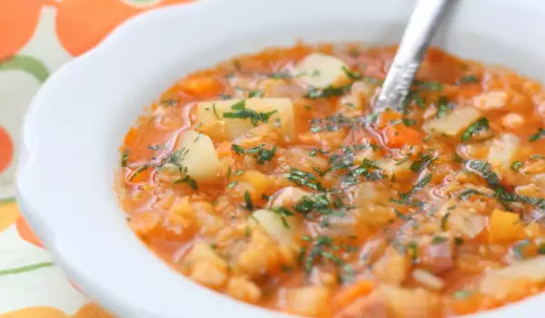 Италианска супа от зрял фасул
