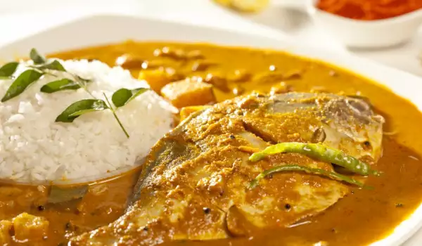 Тайландско къри с риба и манго