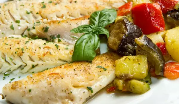 Ароматно рибено филе с гъби, зеленчуци и бира