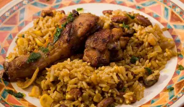 Пиле с ориз и къри