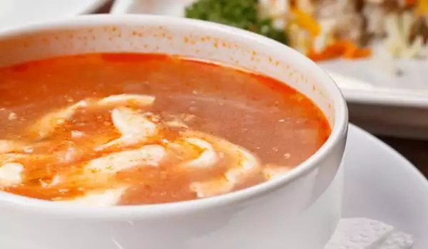 Супа от домати и яйца Си Хун Шъ Дан Тан