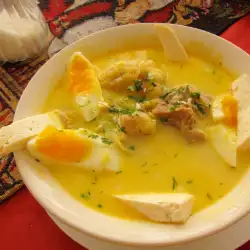 Гръцка супа с яйца