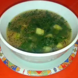 Диетична спаначена супа с амарант щир