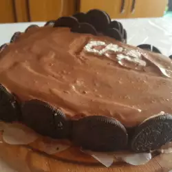 Десерт с бисквити без печене