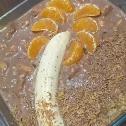 Десерт с банани и мандарини
