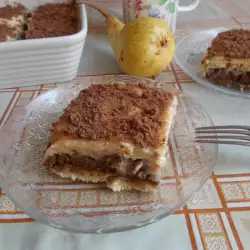Разкошна бисквитена торта с круши и нескуик