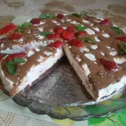 Десерт с извара и бисквити