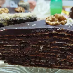 Шоко торта с вафлени кори