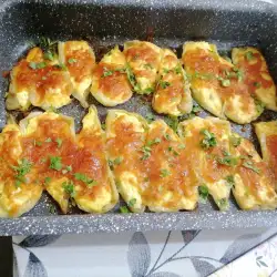 Пълнени чушки с яйца и извара за тънка талия