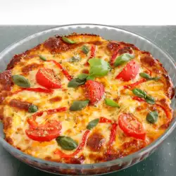 Зеленчукова пица от качамак