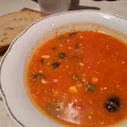 Доматена крем супа с маслини