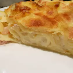 Френски гратин със сирене и шунка (Gratin de pates au jambon)