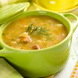 Телешка супа с гъби и зеленчуци