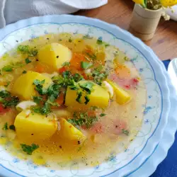 Постна картофена супа с дребна паста