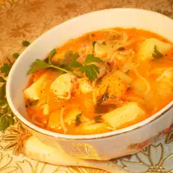 Картофена супа със зеленчуци и фиде