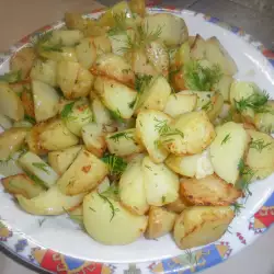 Пресни картофи соте с чесън и копър