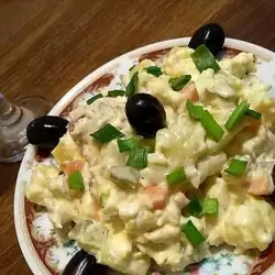 Картофена салата с лук и яйца