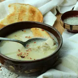 Млечна супа с телешко шкембе