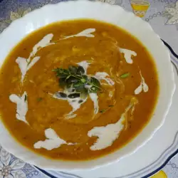 Пасирана супа от леща и тиква