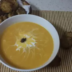 Зимна супа с телешки бульон