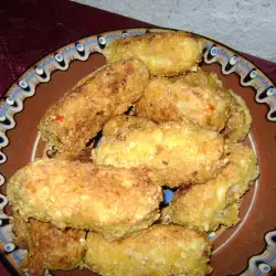 Картофени крокети с шунка и чушка