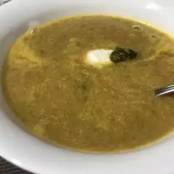 Крем супа от леща с мента