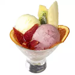 Сладолед с плодове без яйца