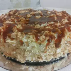 Торта Наполеон с бутер тесто и заливка