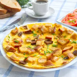 Селски омлет с препечен хляб