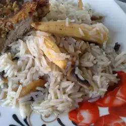 Гарнитура от басмати ориз с гъби