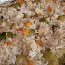 Ориз с брюкселско зеле и гъби