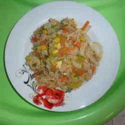Пържен ориз със зеленчуци по китайски