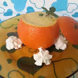 Десерт с череши и портокали