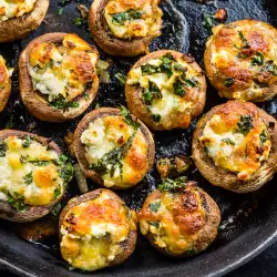 Пълнени гъби с чесън и магданоз - класика у дома