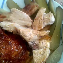 Печено пиле със зехтин