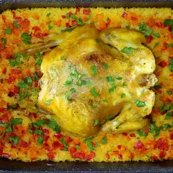 Пиле с ориз и бульон