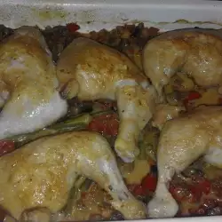 Пиле със зеленчуци
