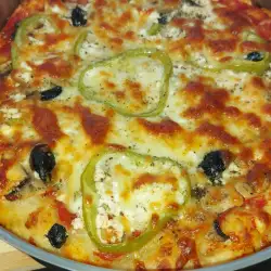 Пица Вегетариана със сирене и чушки