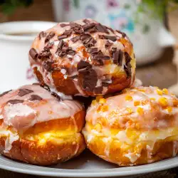 Домашни понички с глазура