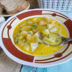 Лека супа с картофи и грах