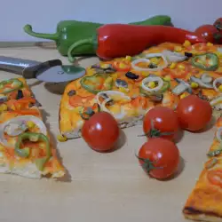 Постна зеленчукова пица