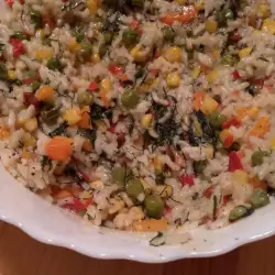 Пролетен ориз със зеленчуци по селски